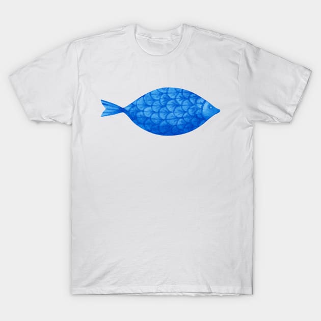 Blue fish T-Shirt by shoko